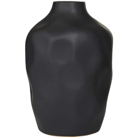 CosmoLiving by Cosmopolitan Ceramic Faceted Vase 9" x 9" x 14